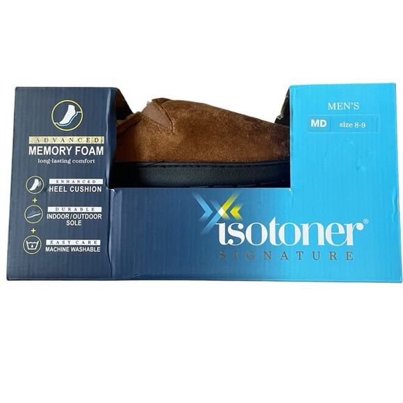 Isotoner Signature Memory Foam Slippers Size 8-9 Medium NWT - Picture 1 of 13